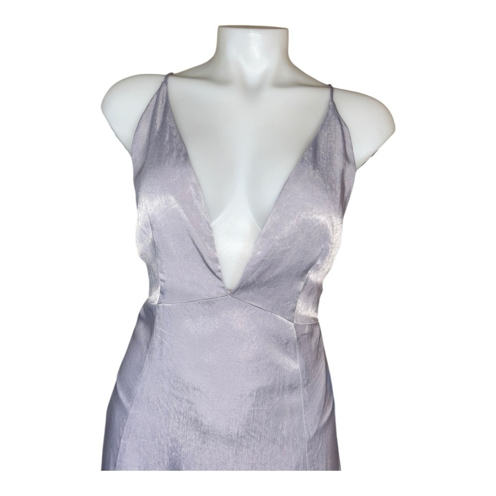 Ark NC by PROMGIRL Waverly Maxi Satin Dress Size Small Lavender Elegant Gown NWT - Picture 4 of 16